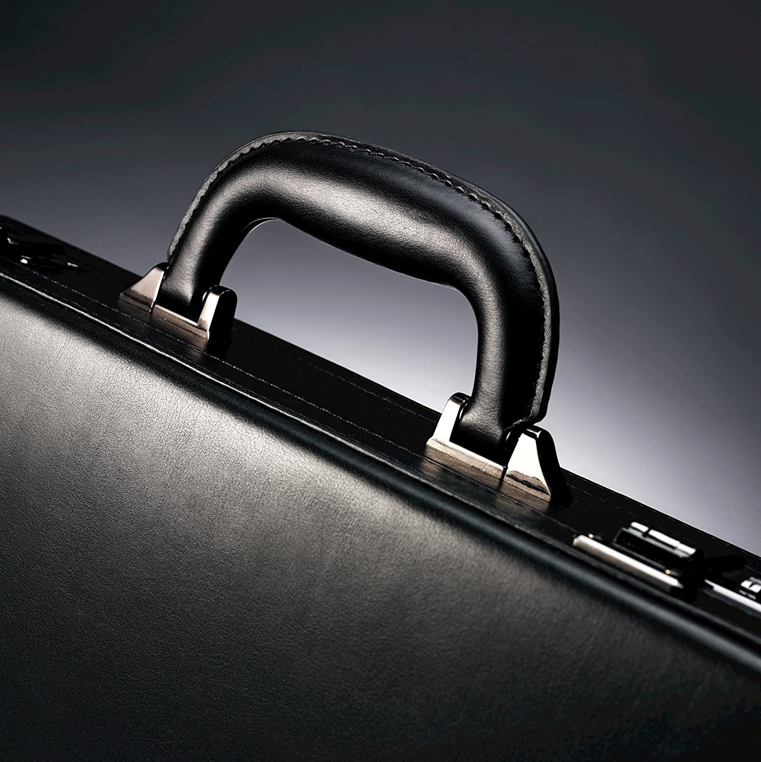 Samsonite Bonded Leather Attache, Black, One Size - Image 3